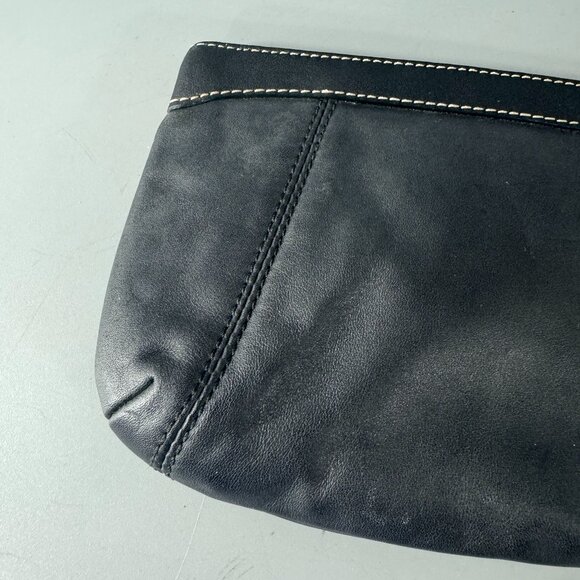 Coach Black Leather Large Wristlet - Picture 7 of 12